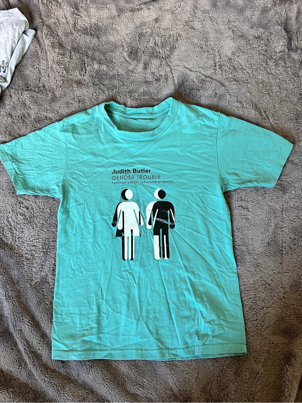 Judith Butler Gender Trouble Graphic Tee - Aqua